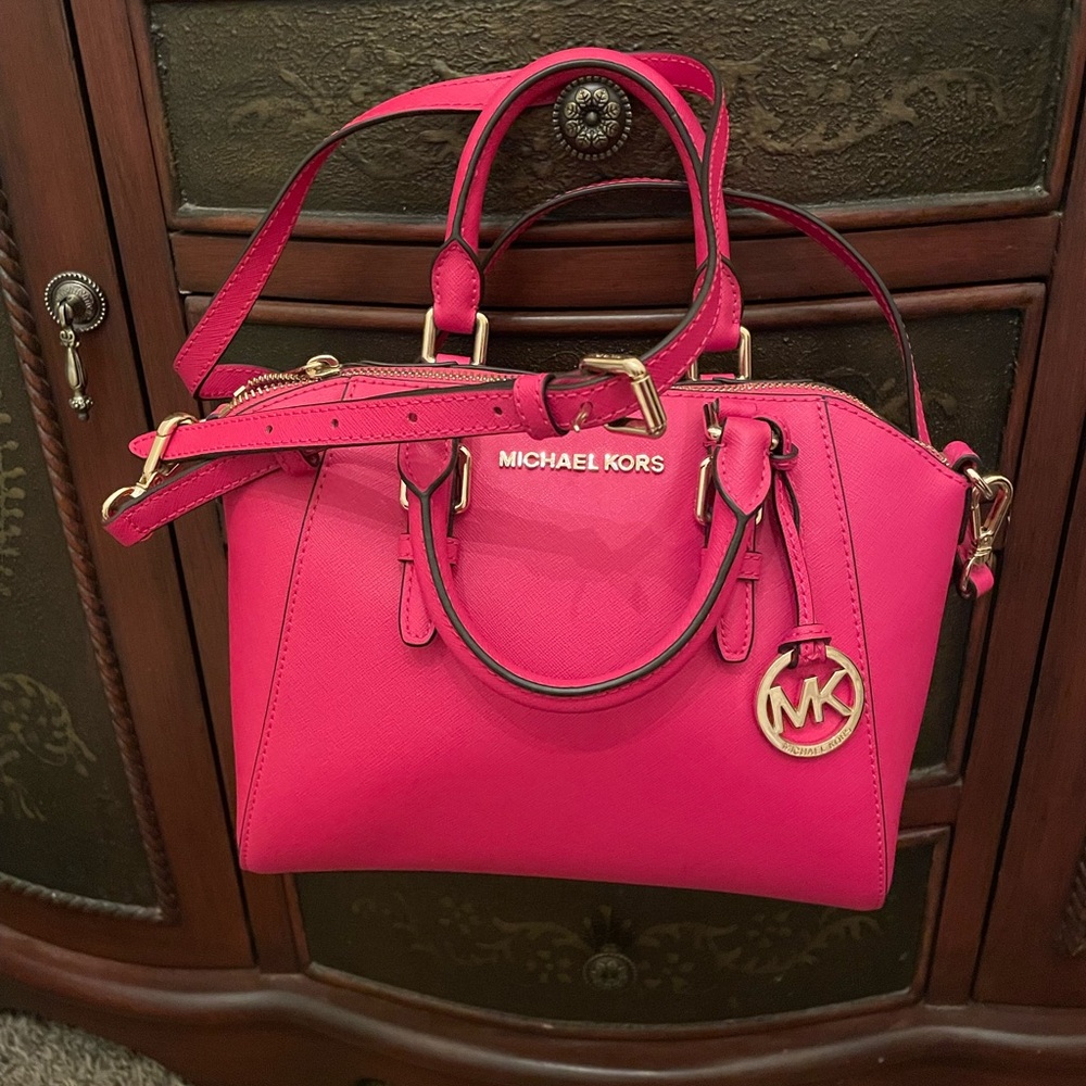 Michael Kors Fuchsia Satchel Bag